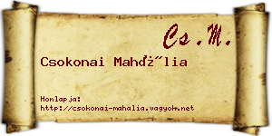 Csokonai Mahália névjegykártya
